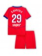 Paris Saint-Germain Bradley Barcola #29 Replika Tredje Kläder Barn 2025-26 Kortärmad (+ byxor)
